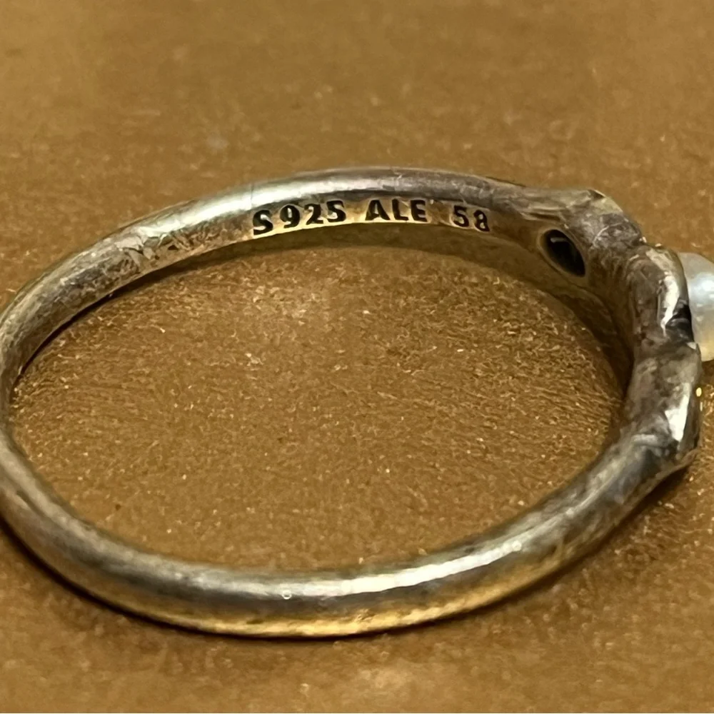 Pandora Sterling Pearl Ring - Picture 4 of 13